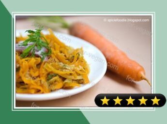 Warm Shredded Carrot Salad with Carrot Greens recipe