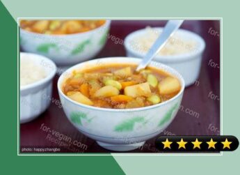 Curried Potato, Edamame and Lentil Soup recipe