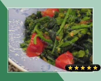 Broccoli Rabe With Garlic, Tomatoes, and Red Pepper recipe