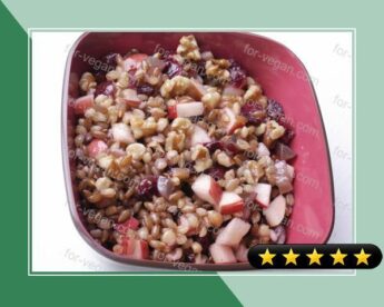 Wheat Berry Salad With Red Fruit recipe