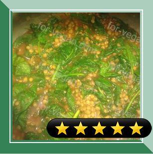 Lentils and Spinach recipe