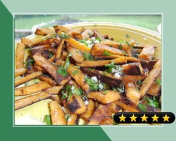 Sweet Potato Fries With Garlic and Herbs recipe
