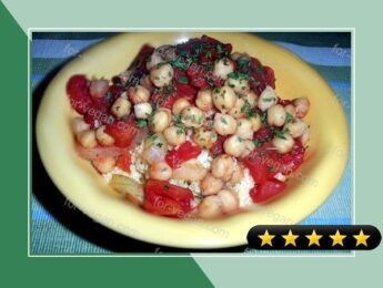 Stewed Tomatoes and Garbanzo Beans recipe