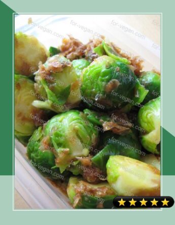 Seasoned Brussels Sprouts with Bonito Flakes recipe