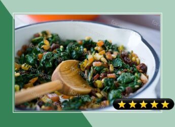 Swiss Chard with Currants and Pine Nuts recipe