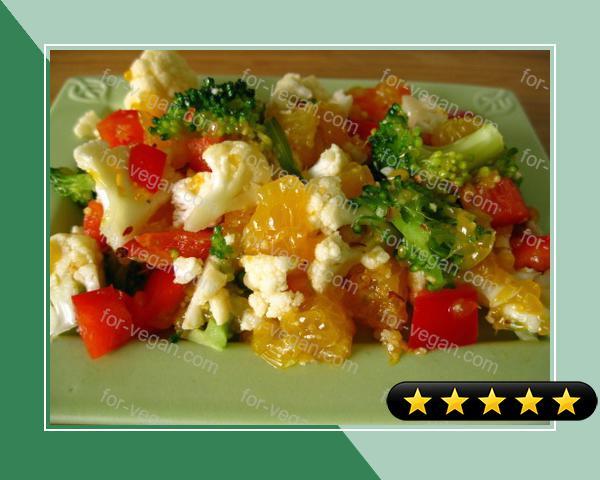 Cauliflower Orange Salad (Raw Food) recipe