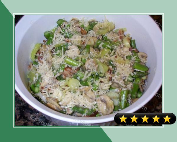 Asparagus-Mushroom-Leek Saute recipe