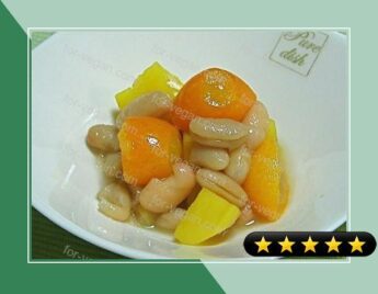 Sweetly-Simmered Kumquat, White Beans, and Sweet Potato recipe