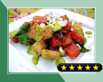 Ciabatta Salad with Watermelon and Avocado recipe