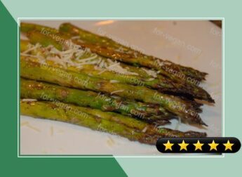 Balsamic Roasted Asparagus With Garlic recipe